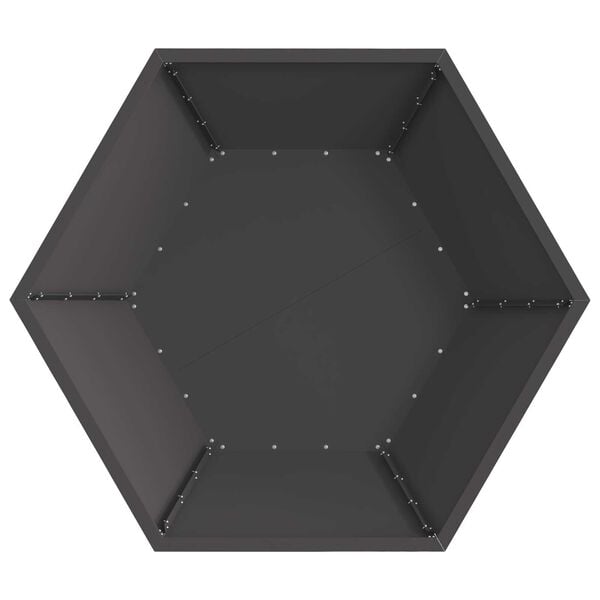 vidaXL Φωτιά Πυρκαγιάς Εξαγωνική Μαύρη 100x100x28 εκ Ατσάλι