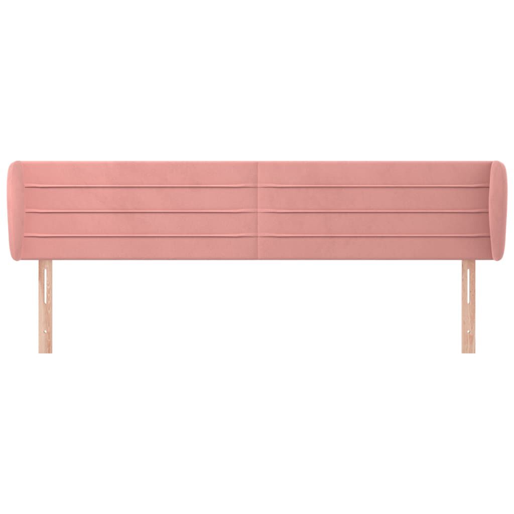 vidaXL Κεφαλάρι με Πτερύγια Ροζ 163x23x78/88 εκ. Βελούδινο