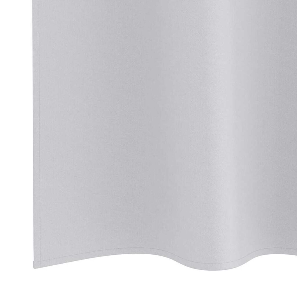 vidaXL Κουρτίνες με κουρτίνες 2 pcs Ανοιχτό Γκρι Πολυεστέρας