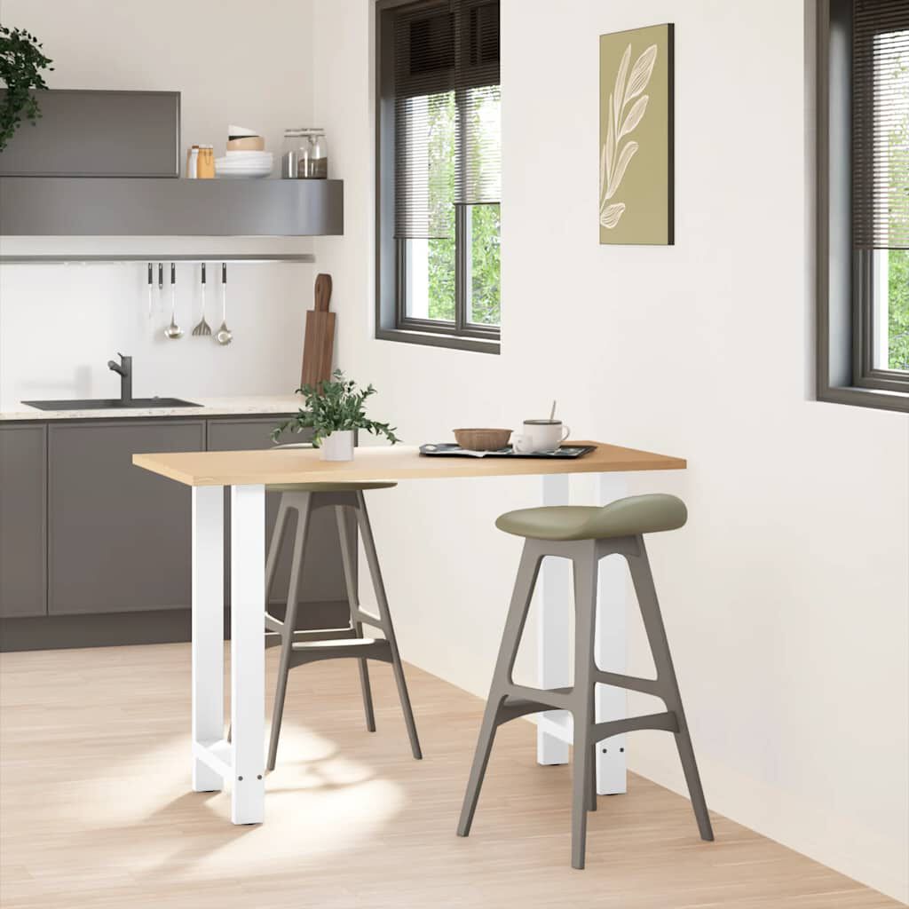 vidaXL Πόδια τραπεζιού μπαρ Λευκό 2 τεμ. 40x(90-91) εκ. Ατσάλι