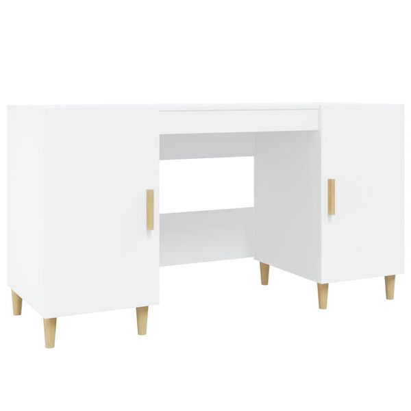 vidaXL Γραφείο Λευκό 140 x 50 x 75 εκ. από Επεξεργασμένο Ξύλο