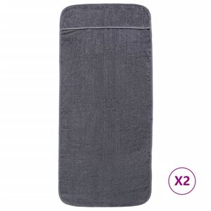 vidaXL Πετσέτες Θαλάσσης 2 τεμ. Ανθρακί 60 x 135 εκ. Ύφασμα 400 GSM