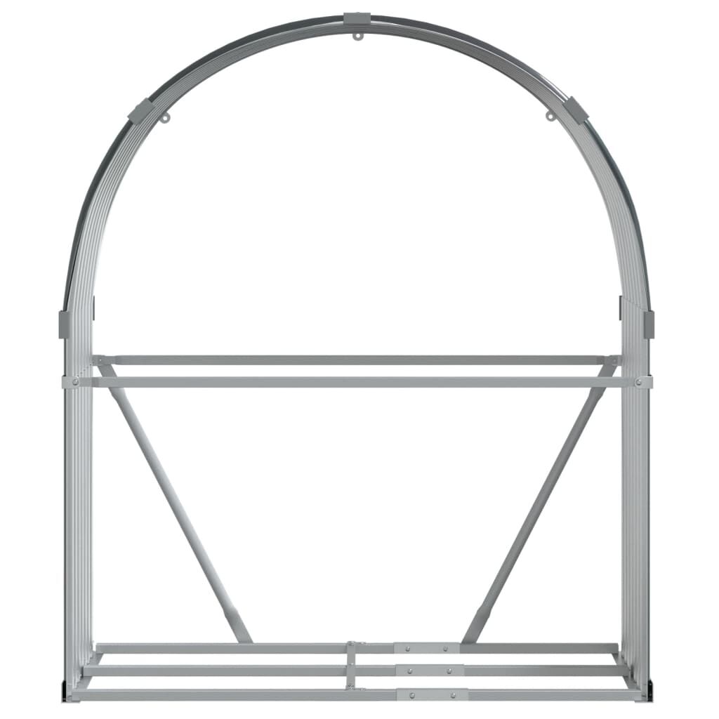 vidaXL Ξυλοθήκη Ανθρακί 120x45x140 εκ. από Γαλβανισμένο Ατσάλι
