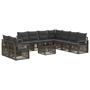 vidaXL &Sigma;&epsilon;&tau; &Kappa;&alpha;&nu;&alpha;&pi;έ &Kappa;ή&pi;&omicron;&upsilon; 10 pcs &Gamma;&kappa;&rho;&iota; &sigma;&upsilon;&nu;&theta;&epsilon;&tau;&iota;&kappa;ό &rho;&alpha;&tau;ά&nu;