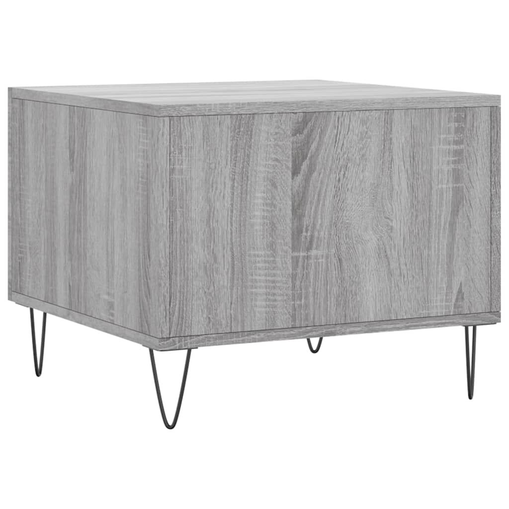 vidaXL Τραπεζάκι Σαλονιού Γκρι Sonoma 50x50x40 εκ. Επεξεργασμένο Ξύλο