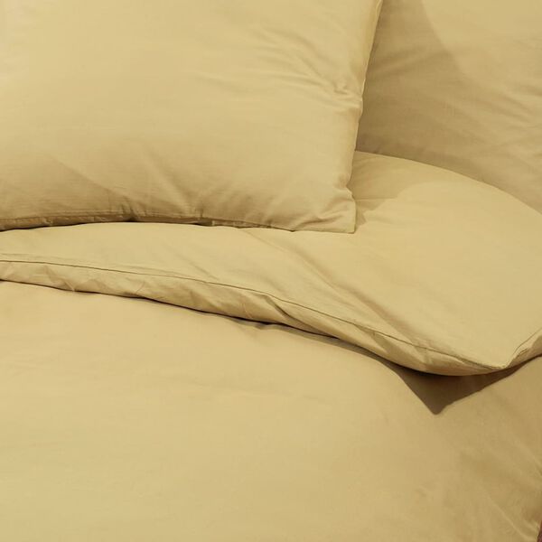 vidaXL Σετ Παπλωματοθήκης Taupe 135x200 εκ. Ελαφρύ Ύφασμα Μικροϊνών
