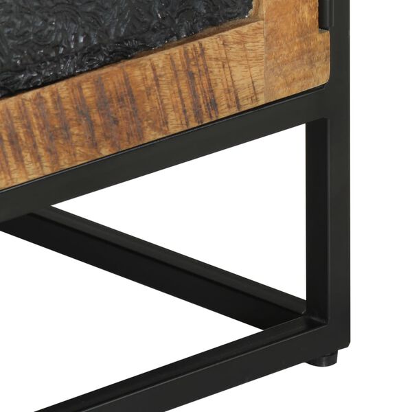 vidaXL Έπιπλο Τηλεόρασης 110 x 30 x 40 εκ. Μασίφ Ξύλο Μάνγκο & Σίδηρος