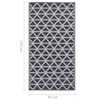 vidaXL Χαλί εξωτερικού χώρου ARAKIL Μαύρο 80x150 cm PP