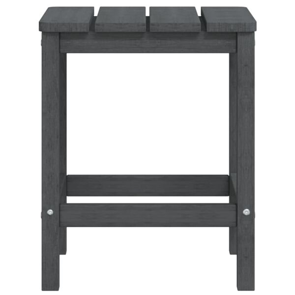 vidaXL Καρέκλες Κήπου Adirondack Ανθρακί από HDPE με Τραπεζάκι