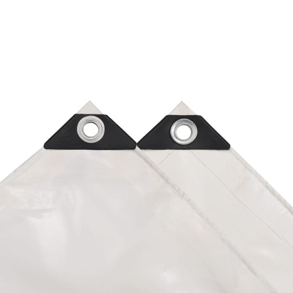 vidaXL Μουσαμάς Λευκός 6 x 8 μ. 650 γρ./μ.²