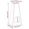 vidaXL Φωτιά Μαύρο 50 x 35 x 100 εκ. Κρύα έλαση από χάλυβα