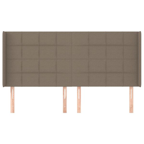 vidaXL Κεφαλάρι με Πτερύγια Taupe 203x16x118/128 εκ. Υφασμάτινο