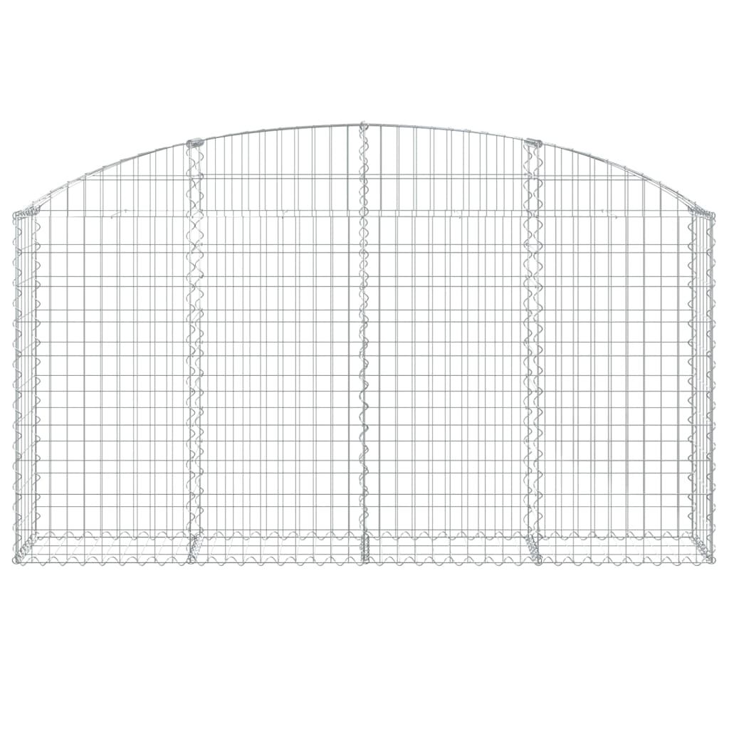 vidaXL Συρματοκιβώτιο Τοξωτό 200x30x100/120εκ. από Γαλβανισμένο Χάλυβα
