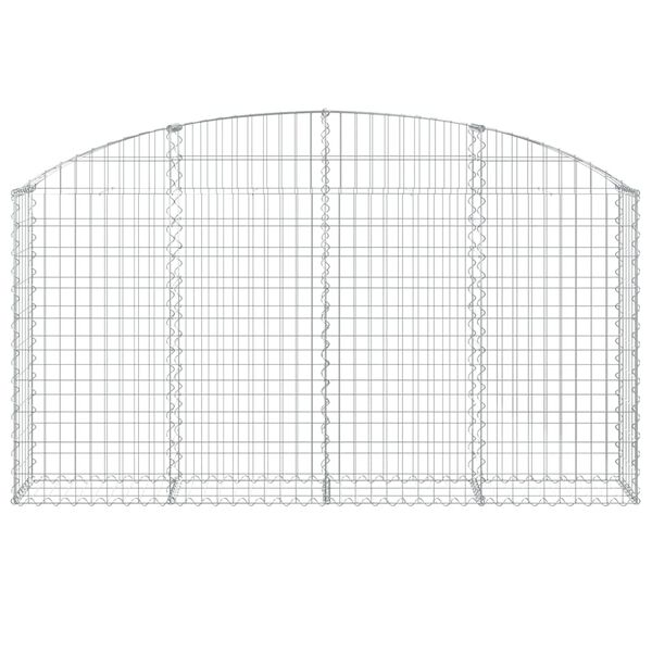 vidaXL Συρματοκιβώτιο Τοξωτό 200x30x100/120εκ. από Γαλβανισμένο Χάλυβα