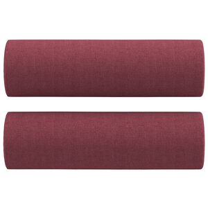vidaXL Μαξιλάρια Διακοσμητικά 2 τεμ. Μπορντό Ø15x50 εκ. Υφασμάτινα