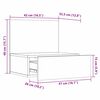 vidaXL Κομοδίνο με συρτάρι Λευκό 42 x 32.5 x 40 εκ Μασίφ ξύλο πεύκου