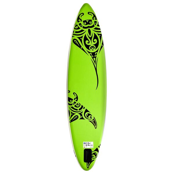 vidaXL Σανίδα SUP Φουσκωτή Σετ Πράσινη 366 x 76 x 15 εκ.