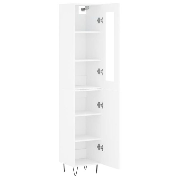 vidaXL Ντουλάπι Λευκό 34,5 x 34 x 180 εκ. από Επεξεργασμένο Ξύλο
