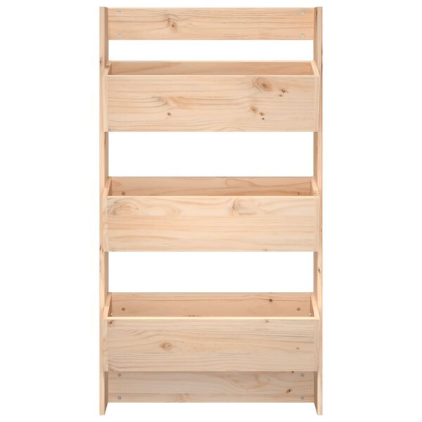 vidaXL Ζαρντινιέρα Τοίχου 3 Επιπέδων 60x18,5x110 εκ. Μασίφ Ξύλο Πεύκου