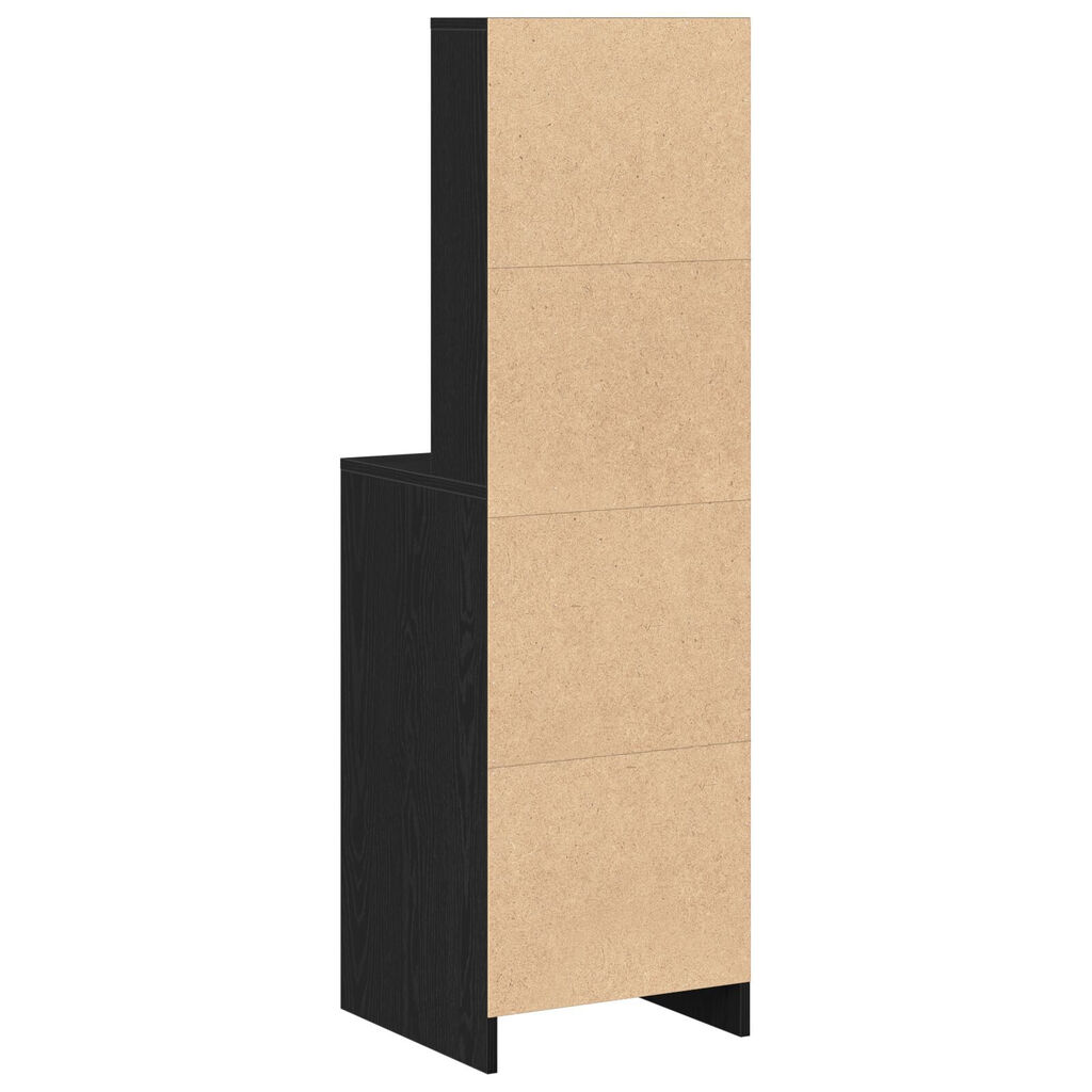 vidaXL Ψηλό Ντουλάπι σε Μαύρη Δρυ - 40x41x135 εκ., Κατασκευασμένο από Επεξεργασμένο Ξύλο