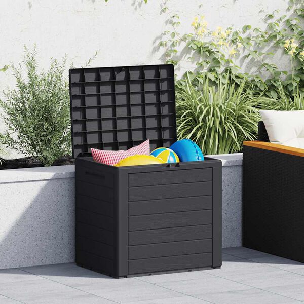 vidaXL Μπαούλο Αποθήκευσης Κήπου Ανθρακί 58,5x46x55εκ. απο Πολυπ/λένιο