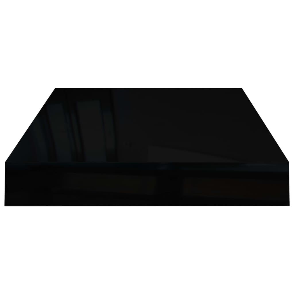 vidaXL Ράφι Τοίχου Γυαλιστερό Μαύρο 40x23x3,8 εκ. MDF