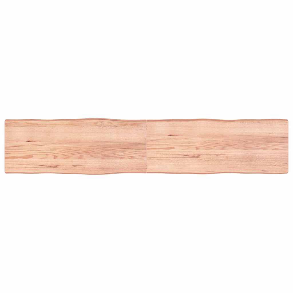 vidaXL Επιφ Τραπεζιού Αν Καφέ 200x40x(2-6)εκ.Ακατέργ. Μασίφ Ξύλο Δρυός