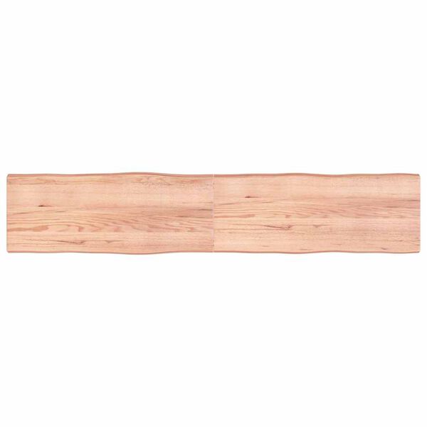 vidaXL Επιφ Τραπεζιού Αν Καφέ 200x40x(2-6)εκ.Ακατέργ. Μασίφ Ξύλο Δρυός
