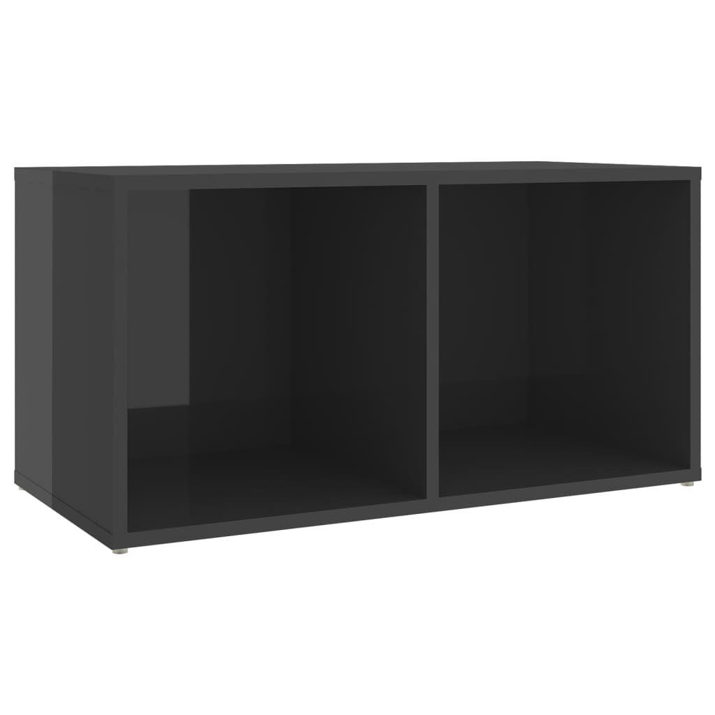 vidaXL Έπιπλο Τηλεόρασης Γυαλιστερό Γκρι 72x35x36,5 εκ. Επεξ. Ξύλο