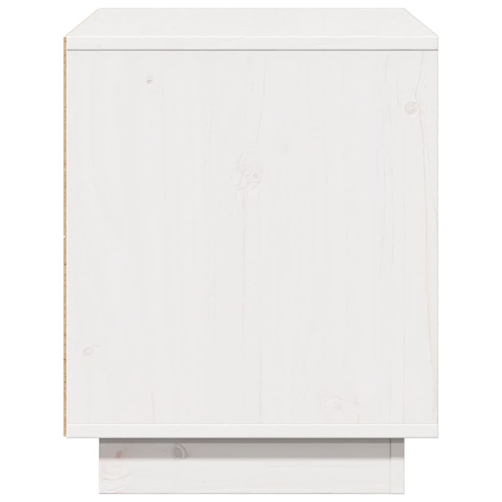 vidaXL Έπιπλο Τηλεόρασης Λευκό 74 x 35 x 44 εκ. από Μασίφ Ξύλο Πεύκου