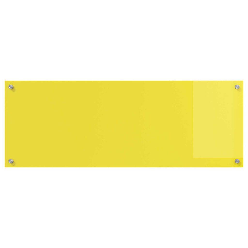 vidaXL Κουζίνα Πλάτη Κίτρινη 110x40x0,6 εκ από Γυαλί Αντισκωπής