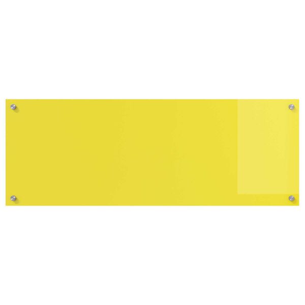 vidaXL Κουζίνα Πλάτη Κίτρινη 110x40x0,6 εκ από Γυαλί Αντισκωπής