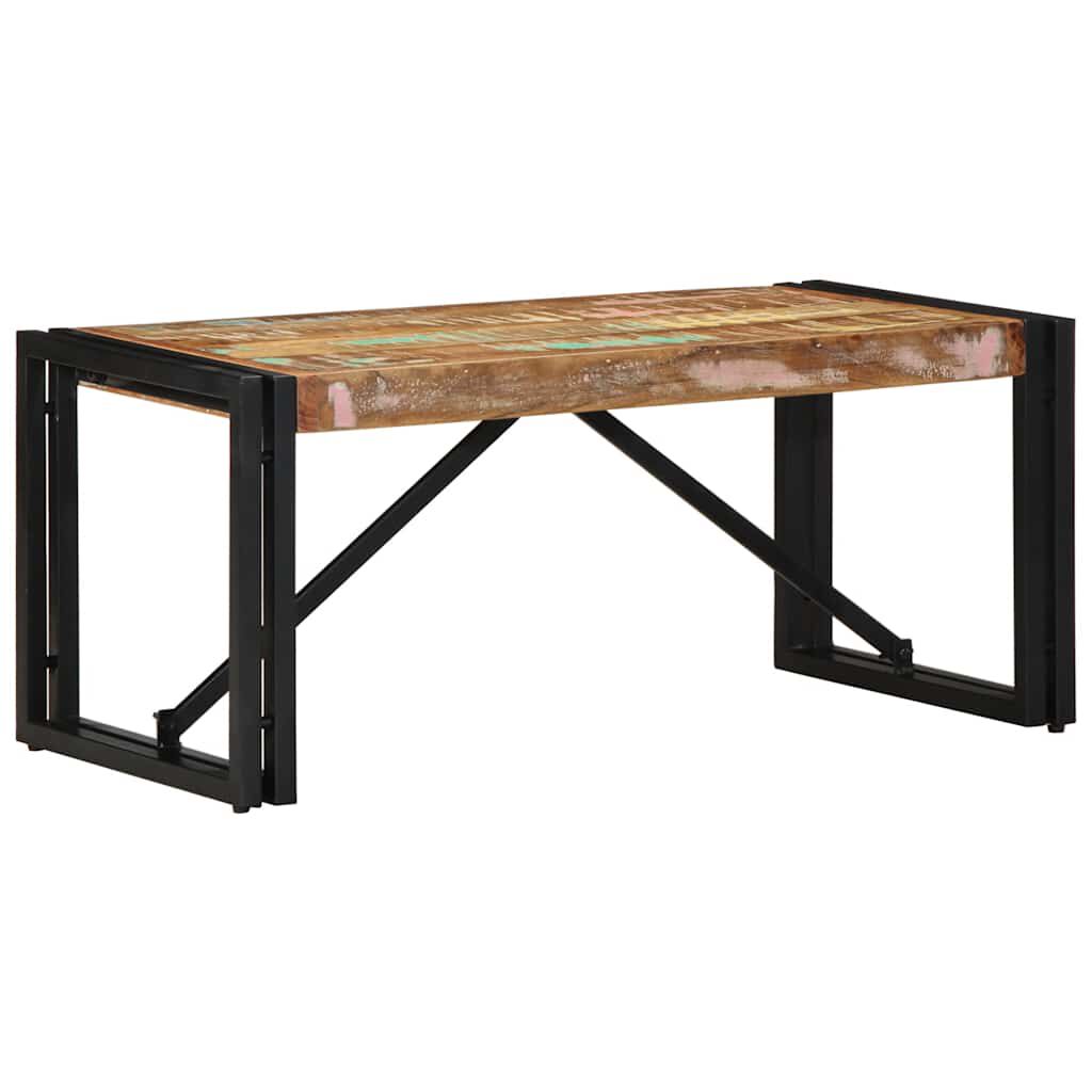 vidaXL Τραπεζάκι σαλονιού πολύχρωμο 80x40x35cm Ξύλο μασίφ ανακυκλωμένο