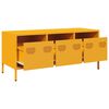 vidaXL Έπιπλο Τηλεόρασης Μουσταρδί 101,5x39x43,5 Ατσάλι Ψυχρής Έλασης