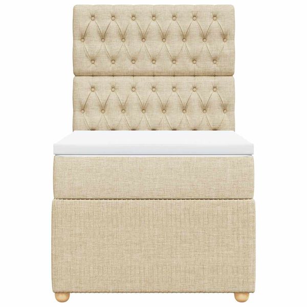 vidaXL &Kappa;&rho;&epsilon;&beta;ά&tau;&iota; Boxspring &mu;&epsilon; &Sigma;&tau;&rho;ώ&mu;&alpha; &Kappa;&rho;&epsilon;&mu; 80 x 200 &epsilon;&kappa;. &Upsilon;&phi;&alpha;&sigma;&mu;ά&tau;&iota;&nu;&omicron;