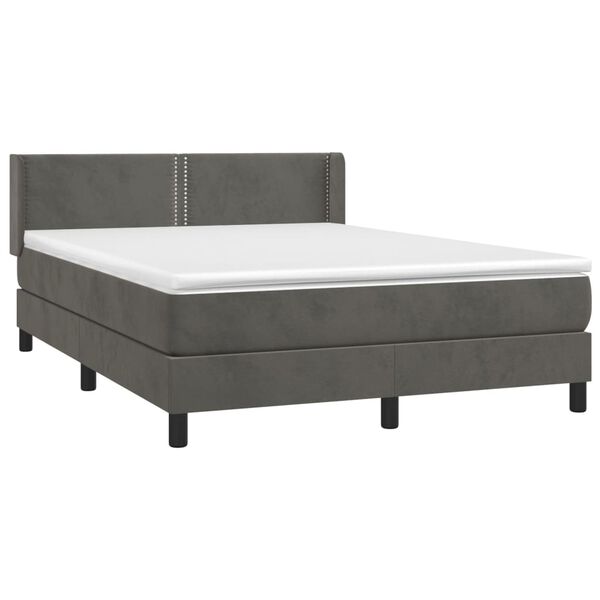 vidaXL &Kappa;&rho;&epsilon;&beta;ά&tau;&iota; Boxspring &mu;&epsilon; &Sigma;&tau;&rho;ώ&mu;&alpha; &Sigma;&kappa;&omicron;ύ&rho;&omicron; &Gamma;&kappa;&rho;&iota; 140x200 &epsilon;&kappa;. &Beta;&epsilon;&lambda;&omicron;ύ&delta;&iota;&nu;&omicron;