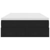 vidaXL Κρεβάτι με αποθηκευτικό χώρο και στρώμα Μαύρο 120 x 200 cm