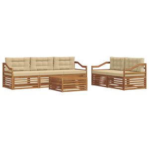 vidaXL &Sigma;&epsilon;&iota;&rho;ά &Kappa;&alpha;&nu;&alpha;&pi;έ &Epsilon;&xi;&omega;&tau;&epsilon;&rho;&iota;&kappa;&omicron;ύ &mu;&epsilon; &mu;&alpha;&xi;&iota;&lambda;ά&rho;&iota; 6 pcs &Phi;&upsilon;&sigma;&iota;&kappa;ό &kappa;&alpha;&iota; &Mu;&pi;&epsilon;&zeta;