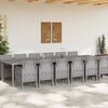 vidaXL Σέτ φαγητού για κήπο 13 pcs Ανοιχτό γκρι Rattan Polt