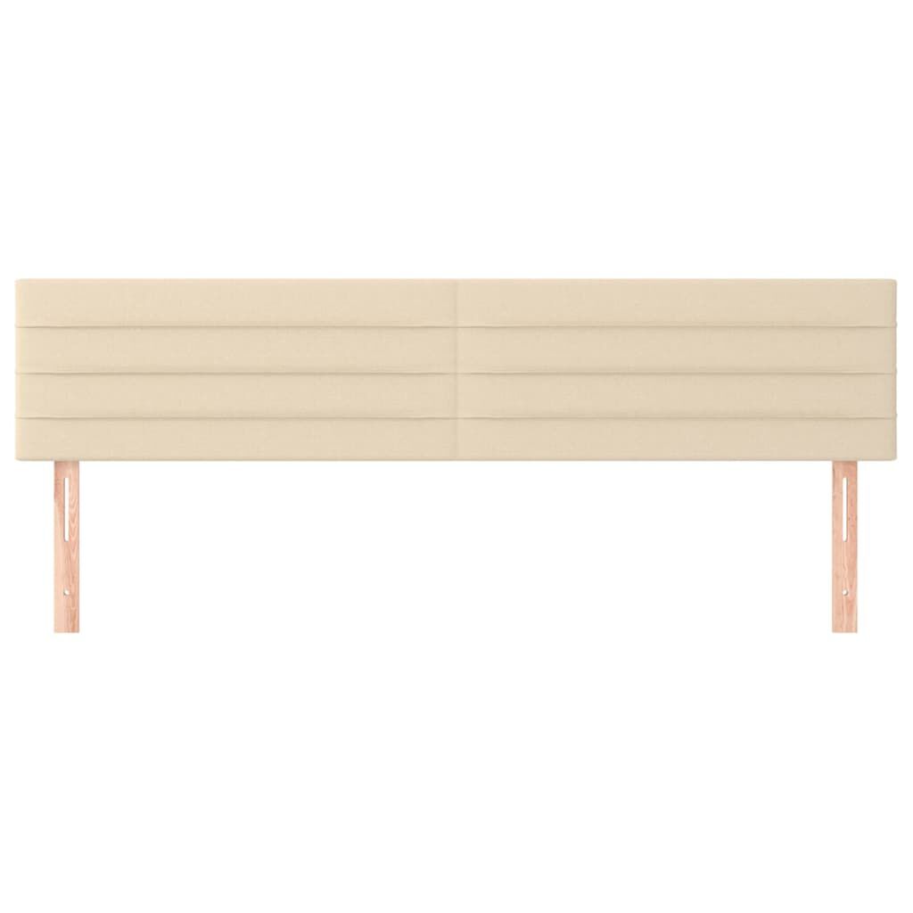vidaXL Κεφαλάρια Κρεβατιού 2 τεμ. Κρεμ 100x5x78/88 εκ. Υφασμάτινο