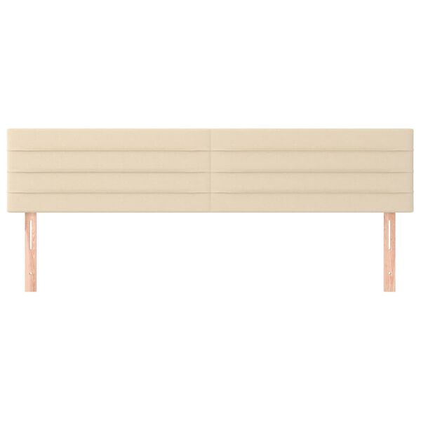 vidaXL Κεφαλάρια Κρεβατιού 2 τεμ. Κρεμ 100x5x78/88 εκ. Υφασμάτινο
