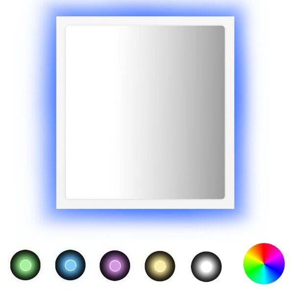 vidaXL Καθρέφτης Μπάνιου με LED Λευκός 40 x 8,5 x 37 εκ. Ακρυλικός