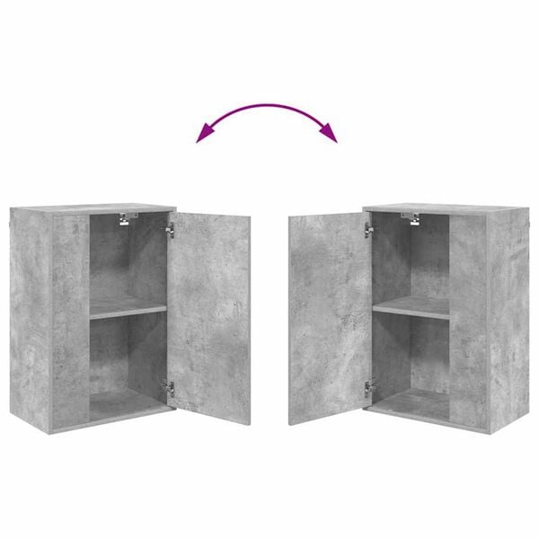 vidaXL Σετ 4 τεμαχίων για ντουλάπα τηλεόρασης 4 pcs Γκρι σκυροδέματος