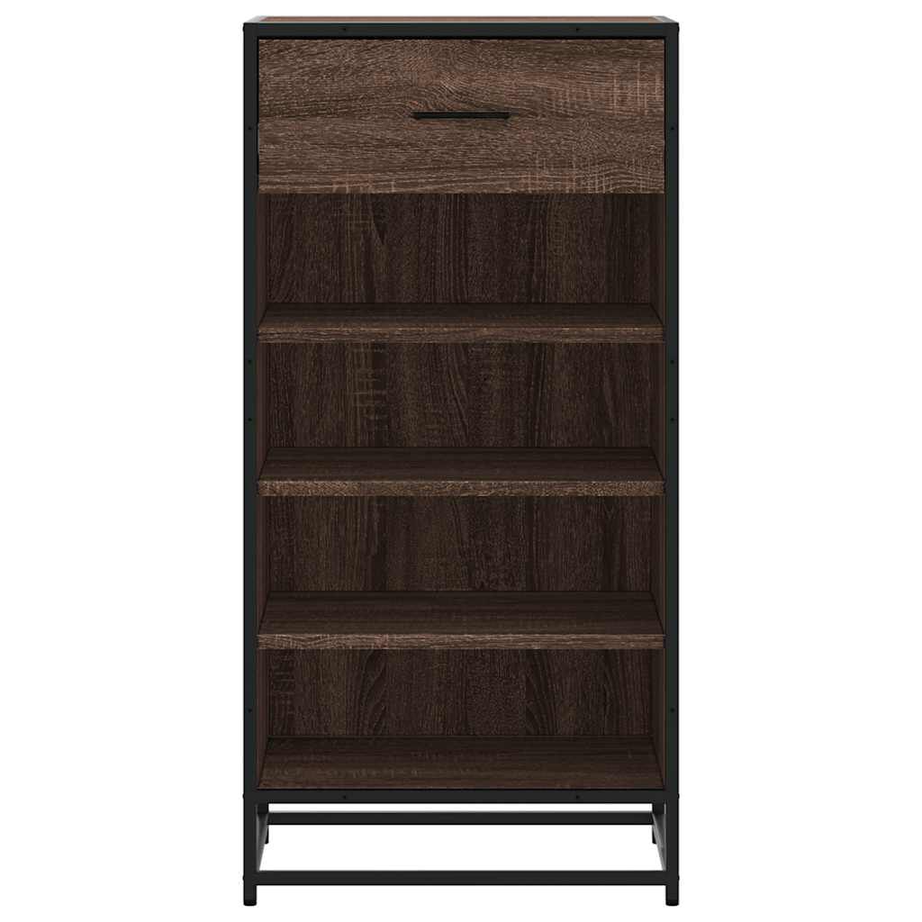 vidaXL Ράφι παπουτσιών καφέ δρυς 48x38x97,5 cm Κατασκευασμένο ξύλο