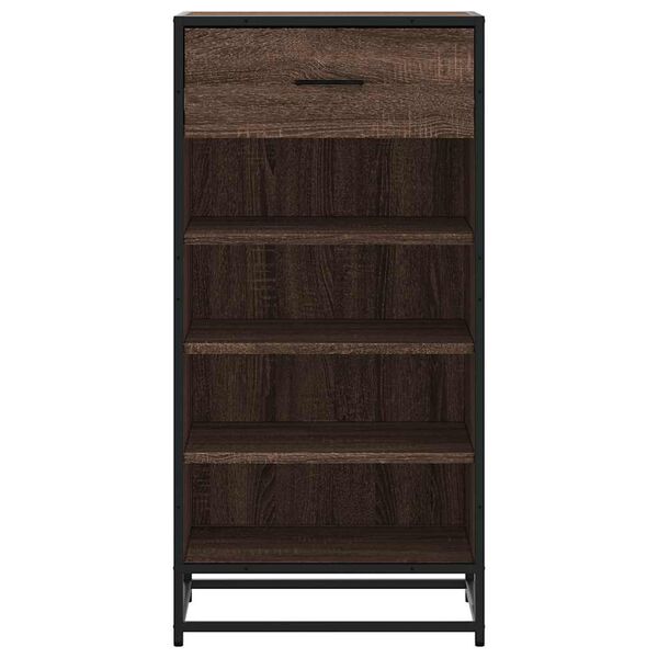 vidaXL Ράφι παπουτσιών καφέ δρυς 48x38x97,5 cm Κατασκευασμένο ξύλο