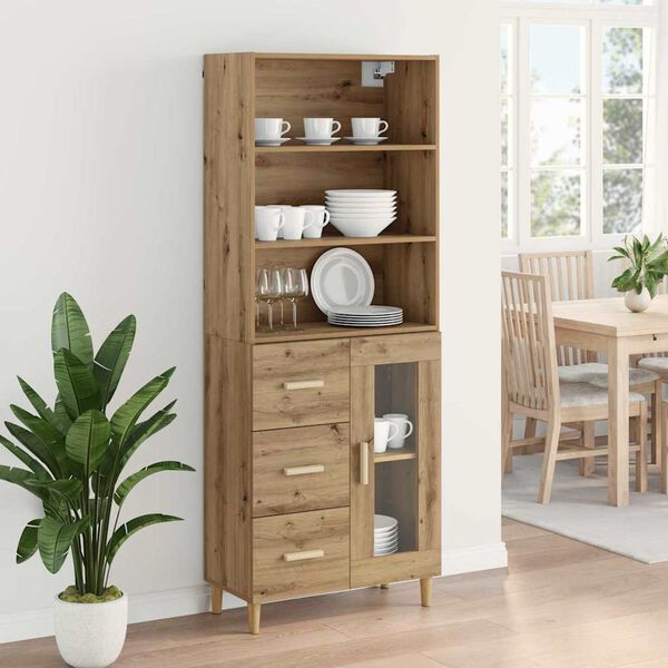 vidaXL Highboard Artisan Oak 69,5 x 34 x 180 &epsilon;&kappa;. &Epsilon;&pi;&epsilon;&xi;&epsilon;&rho;&gamma;&alpha;&sigma;&mu;έ&nu;&omicron; &xi;ύ&lambda;&omicron;