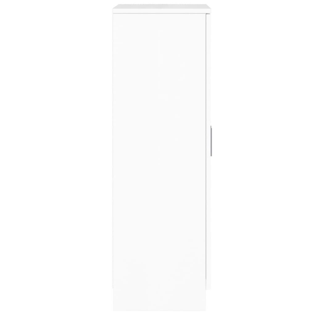vidaXL Παπουτσοθήκη Γυαλιστερό Λευκό 55x35x108 εκ. Επεξεργασμένο Ξύλο