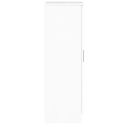 vidaXL Παπουτσοθήκη Γυαλιστερό Λευκό 55x35x108 εκ. Επεξεργασμένο Ξύλο