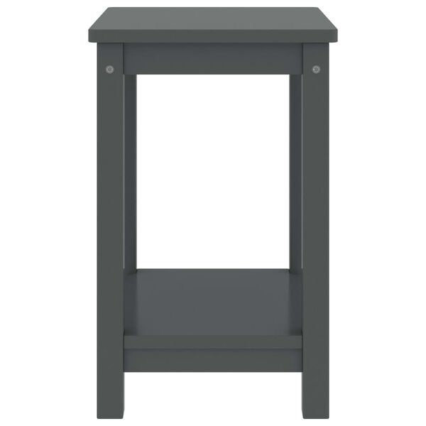 vidaXL Κομοδίνο Σκούρο Γκρι 35 x 30 x 47 εκ. από Μασίφ Ξύλο Πεύκου