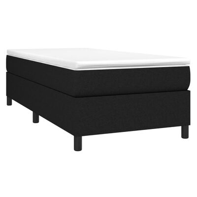 vidaXL Πλαίσιο Κρεβατιού Boxspring Μαύρο 90 x 200 εκ. Υφασμάτινο